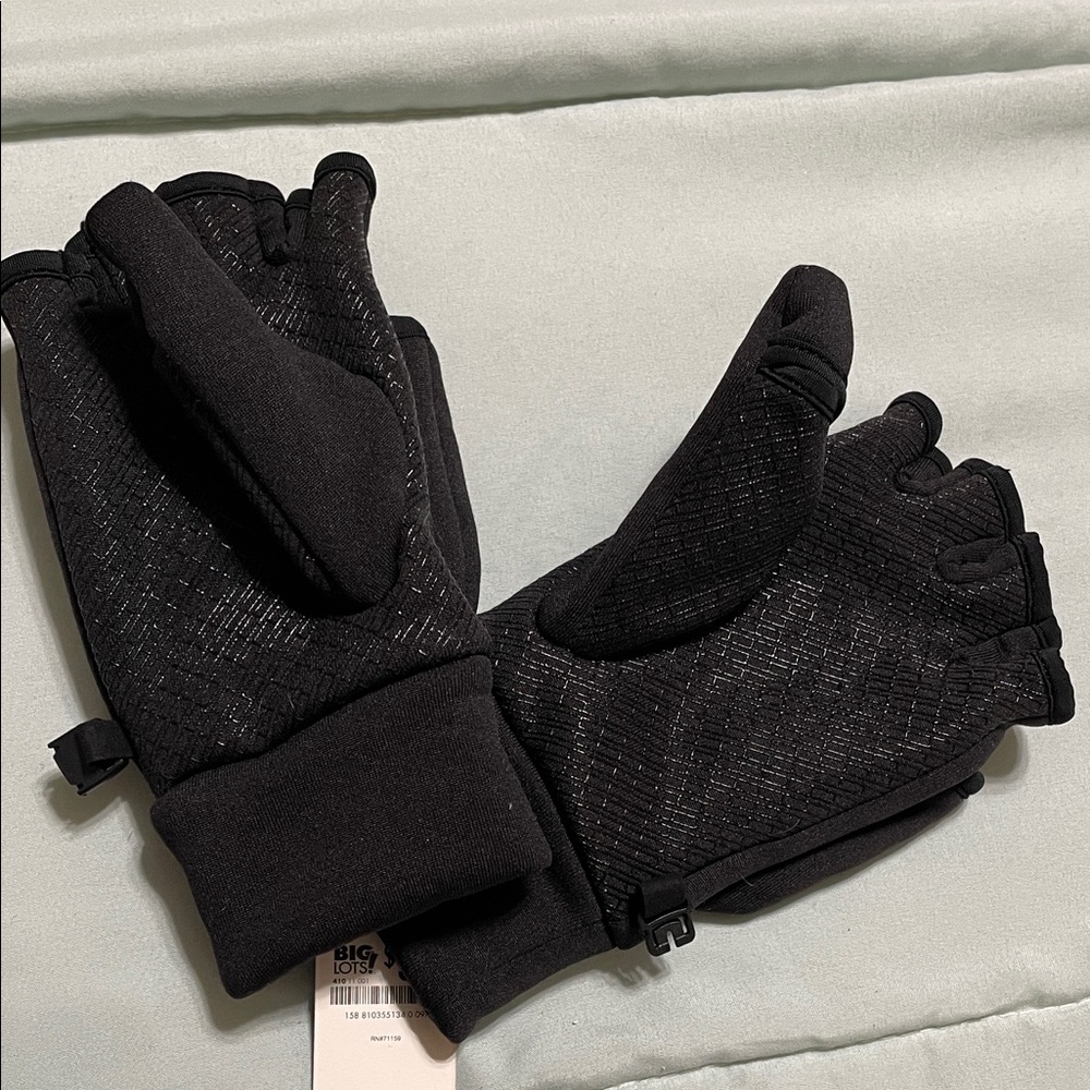 Black Women's Convertible Mittens Gloves - Unbranded